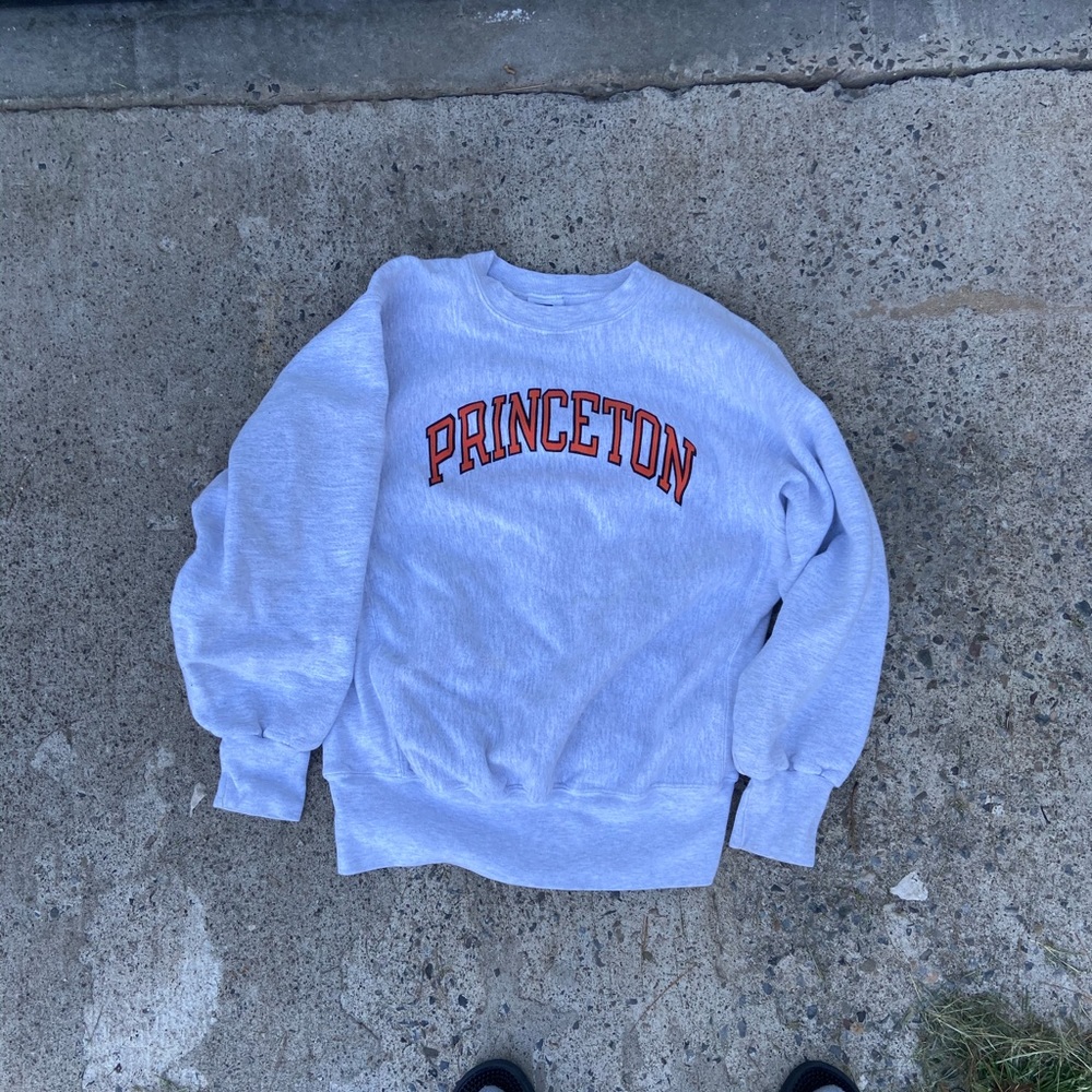 Orange & Light Grey Princeton Sweatshirt/Crewneck